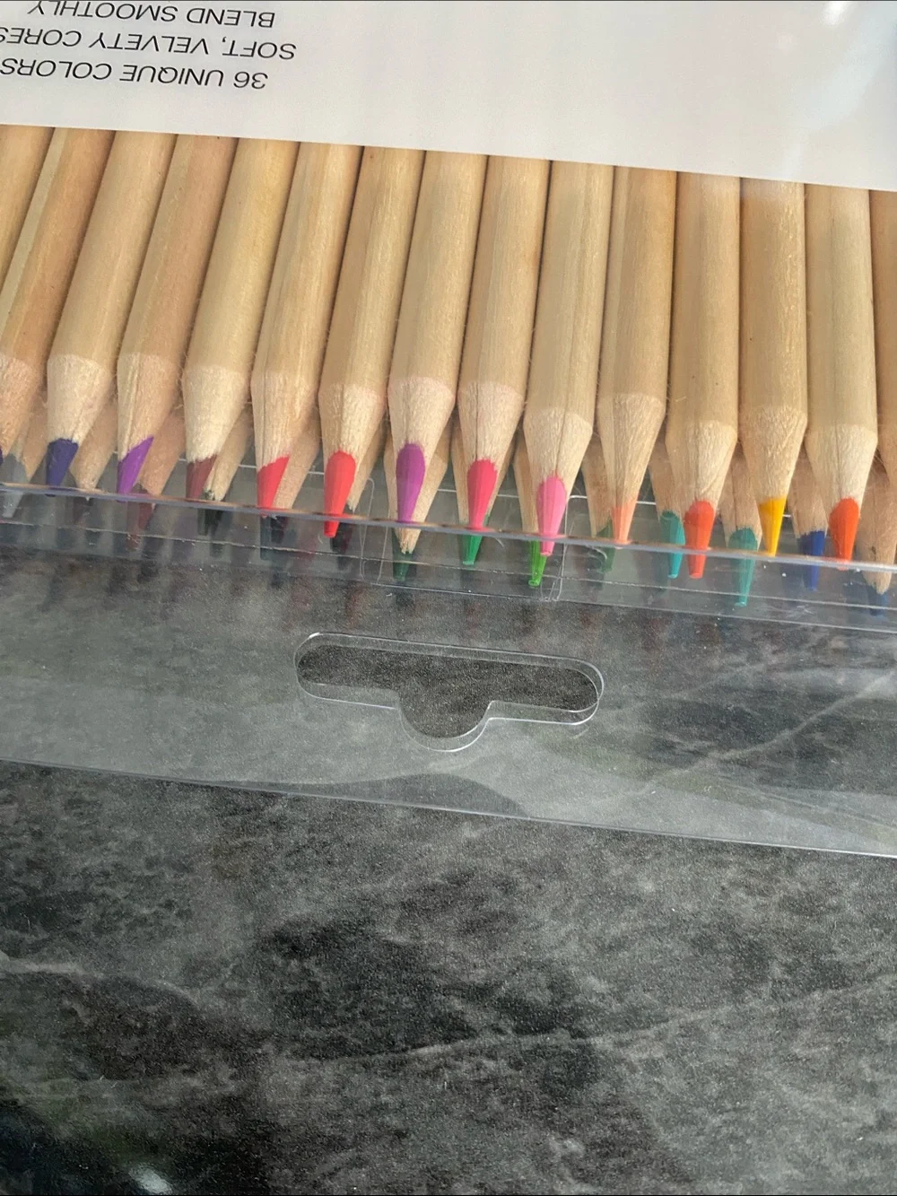 Kingart Studio 36-Color Colored Pencil Set - Natural Wood